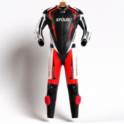 Mono XFour Adulto Rojo Flúor, Blanco y Negro – Protección y estilo en circuito