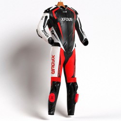 Mono XFour Adulto Rojo Flúor, Blanco y Negro – Protección y estilo en circuito