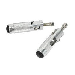 Estribera Plegable Plateada para Pit Bike – Seguridad, Comodidad y Estilo Racing