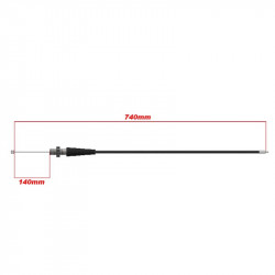 Cable acelerador 74 cm GP10/Moto 5 – Tipo Domino