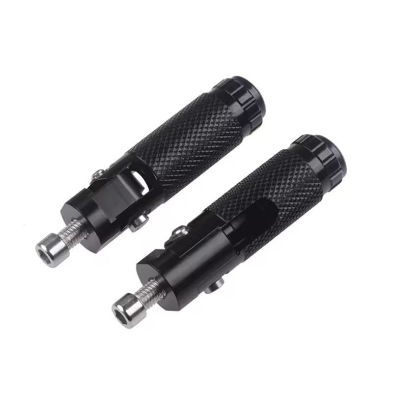 Estribera plegable negra | Repuesto resistente para moto y pitbike