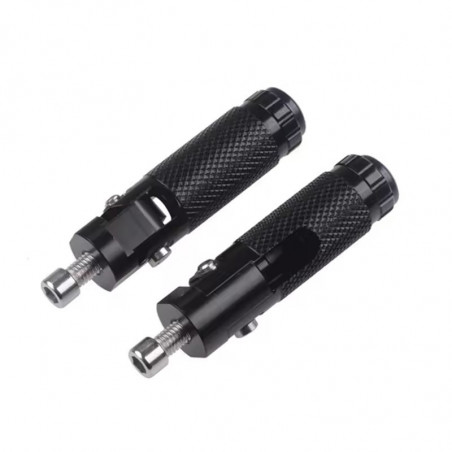 Estribera plegable negra | Repuesto resistente para moto y pitbike